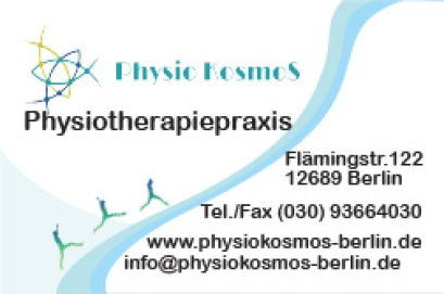 business card - Physio Kosmos - FRONT SIDE